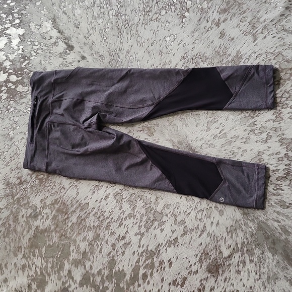 Lululemon Pace Rival Crop 19" Heather Black S4 - Picture 4 of 10